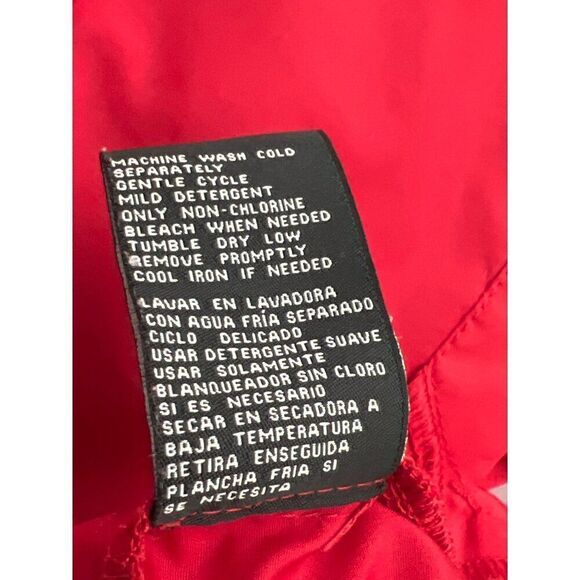 Jones New York Women Red Hooded Raincoat Parka / Windbreaker Size L - Picture 13 of 13